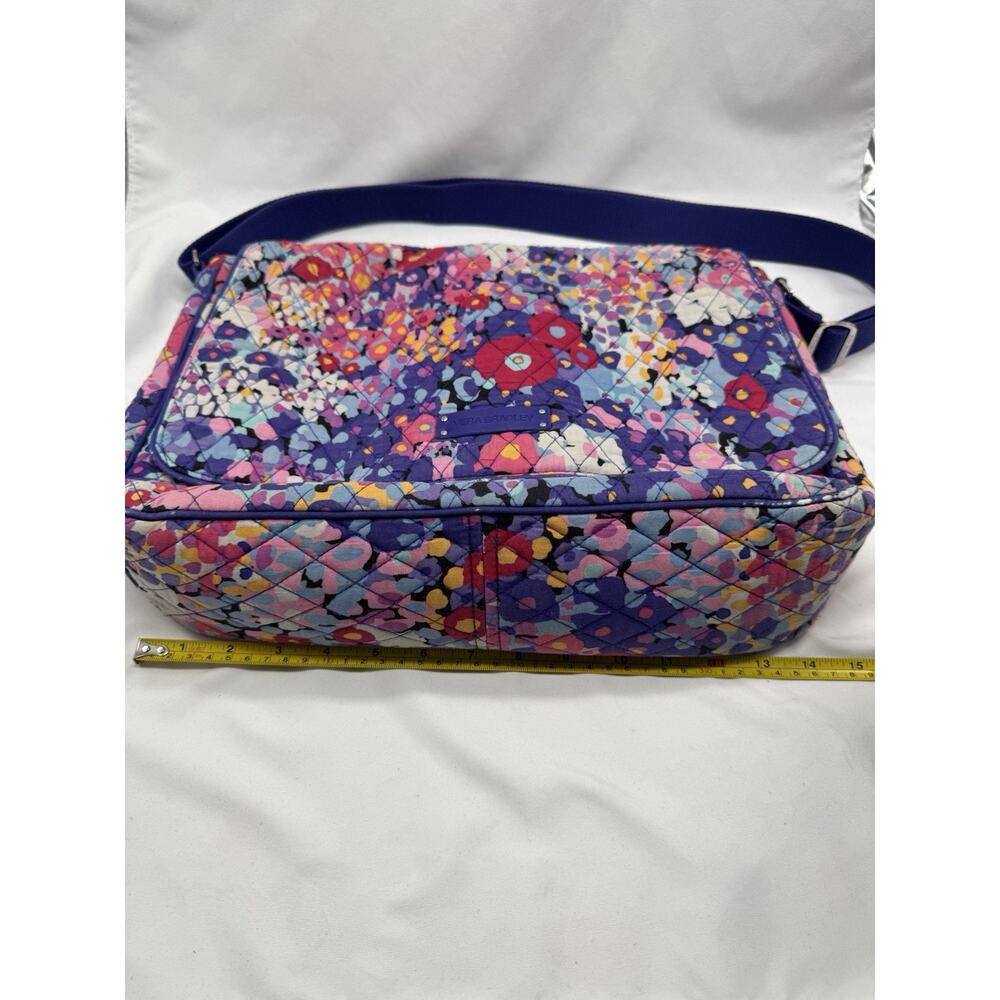 Vera Bradley Flower Floral Laptop Messenger Bag Work Bag Crossbody - Picture 12 of 16